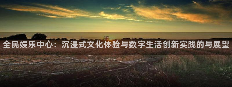 蓝狮娱乐平台登录入口：全民娱乐中心：沉浸式文化体验与数字生活创新实践的与展望